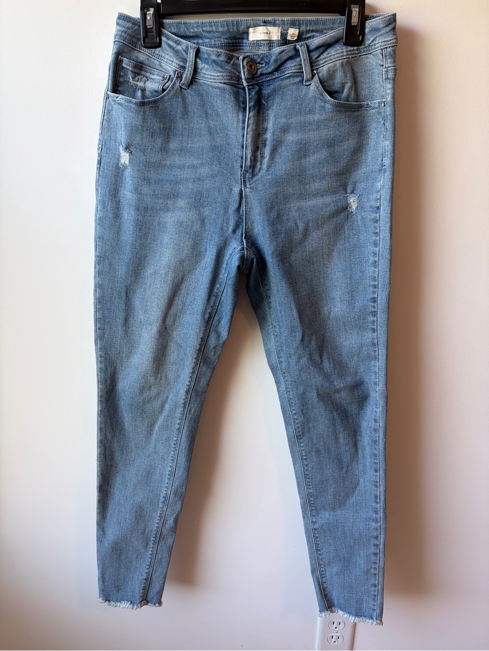 High-Rise Light Blue Skinny Jeans